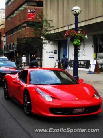 Ferrari 458 Italia spotted in Toronto, Canada