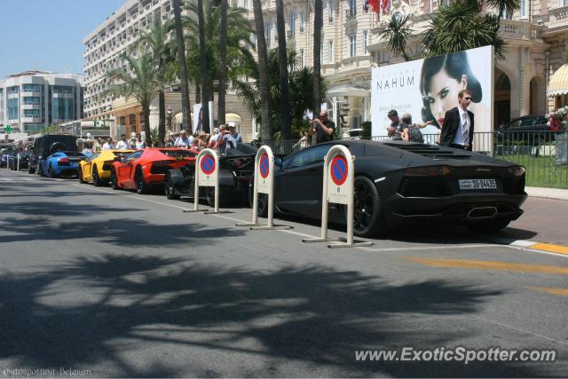 Lamborghini Aventador spotted in Cannes, France