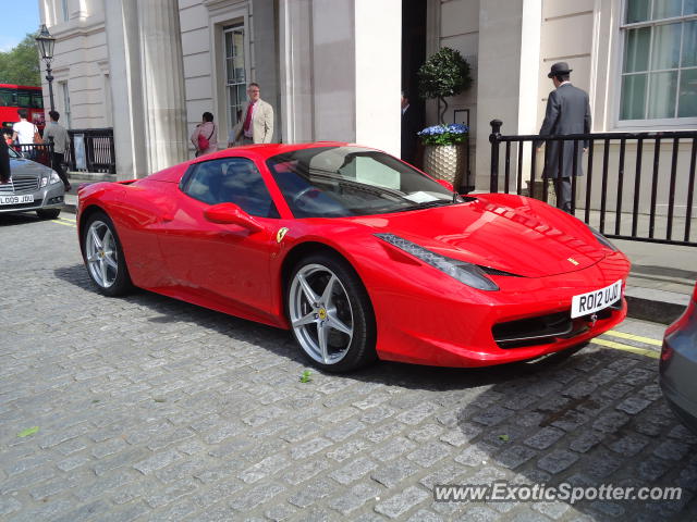 Ferrari 458 Italia spotted in London, United Kingdom