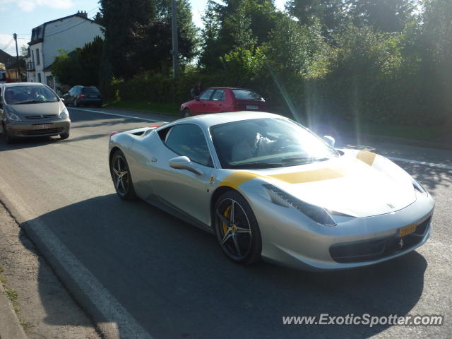 Ferrari 458 Italia spotted in Verviers, Belgium