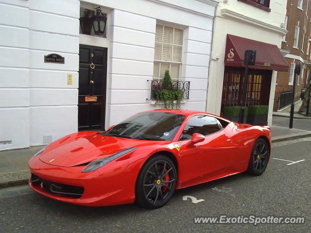 Ferrari 458 Italia spotted in London, United Kingdom