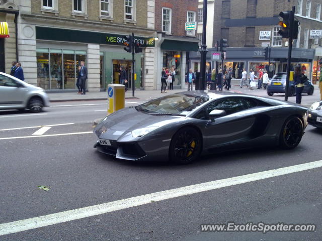 Lamborghini Aventador spotted in London, United Kingdom