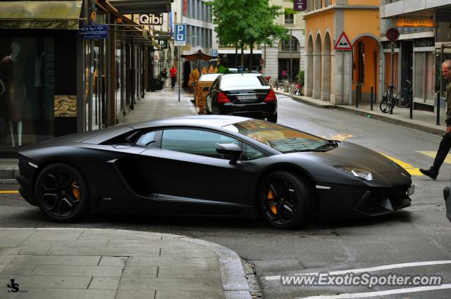 Lamborghini Aventador spotted in Geneva, Switzerland