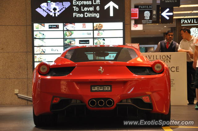 Ferrari 458 Italia spotted in Bukit Bintang KL, Malaysia