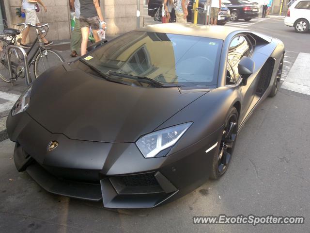 Lamborghini Aventador spotted in Milano, Italy