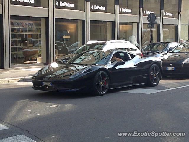 Ferrari 458 Italia spotted in Milano, Italy