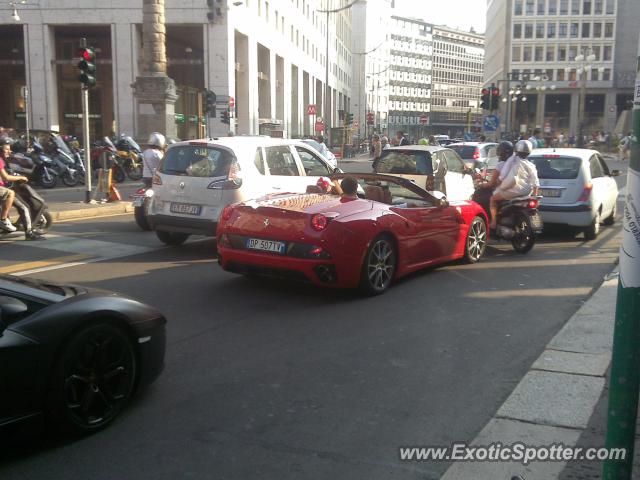 Ferrari California spotted in Milano, Italy