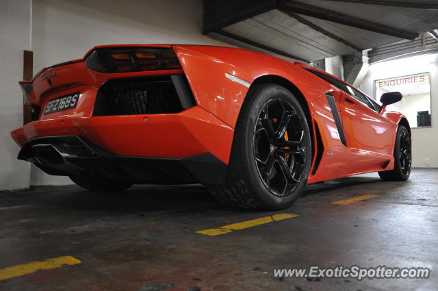 Lamborghini Aventador spotted in KLCC Twin Tower, Malaysia