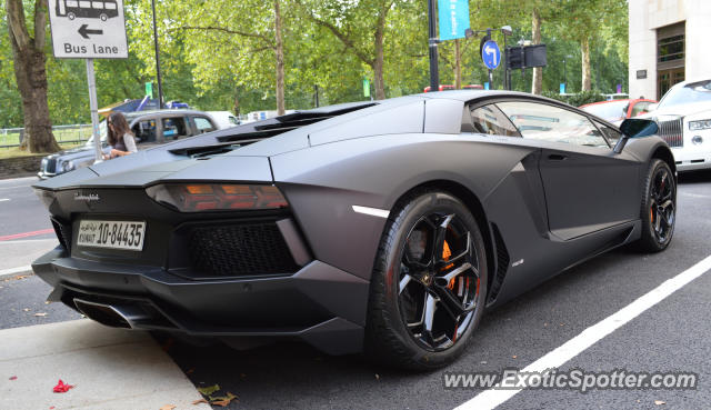 Lamborghini Aventador spotted in London, United Kingdom