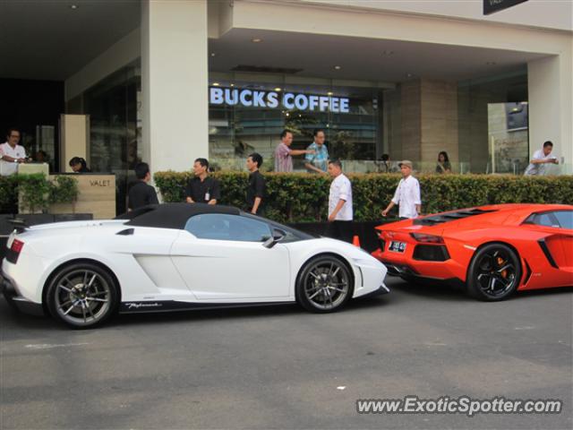 Lamborghini Aventador spotted in Jakarta, Indonesia