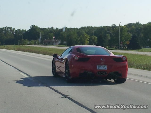Ferrari 458 Italia spotted in Sheboygan, Wisconsin