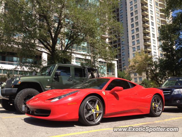 Ferrari 458 Italia spotted in Toronto, Canada