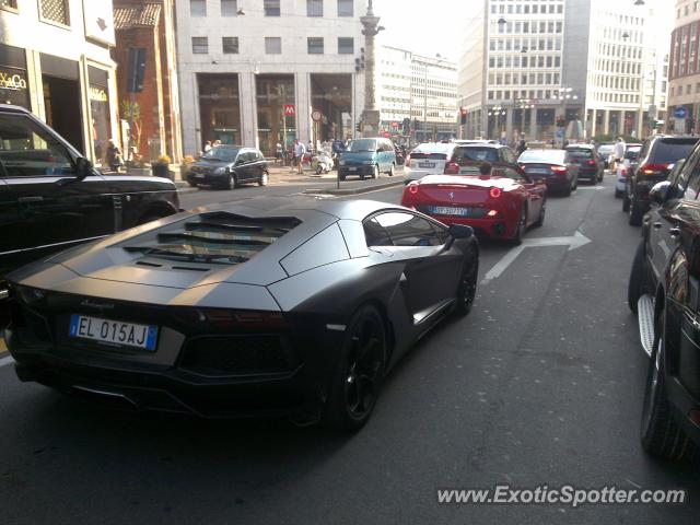 Lamborghini Aventador spotted in Milano, Italy