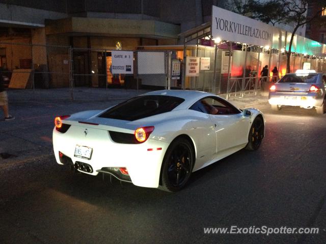 Ferrari 458 Italia spotted in Toronto, Ontario, Canada