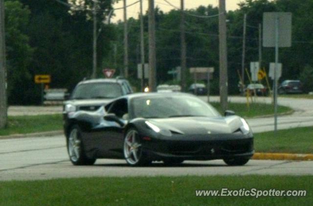 Ferrari 458 Italia spotted in Mequon, Wisconsin