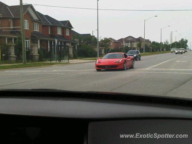 Ferrari 458 Italia spotted in Toronto, Ontario, Canada