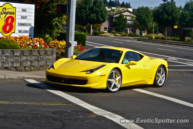 Ferrari 458 Italia spotted in Wilsonville, Oregon