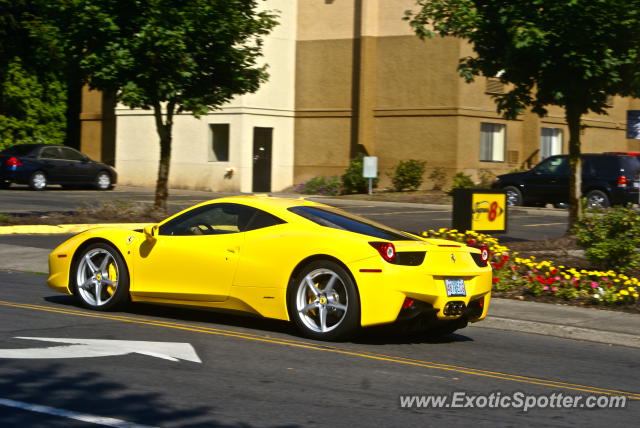 Ferrari 458 Italia spotted in Wilsonville, Oregon