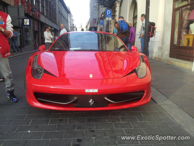 Ferrari 458 Italia spotted in Cracow, Poland