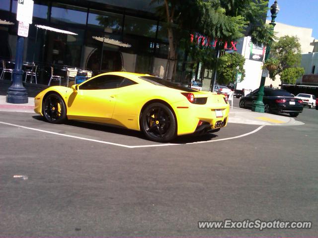 Ferrari 458 Italia spotted in San Diego, California