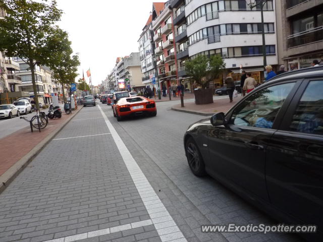 Lamborghini Aventador spotted in Knokke, Belgium