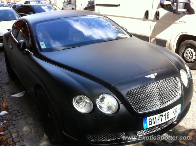 Bentley Continental spotted in Paris, France