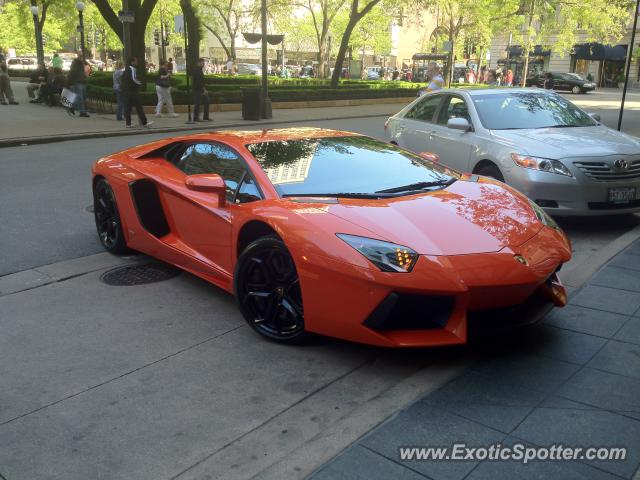 Lamborghini Aventador spotted in Chicago, Illinois