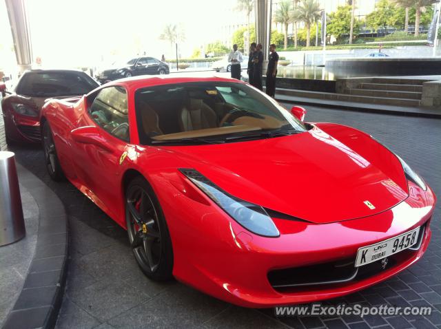 Ferrari 458 Italia spotted in Dubai, United Arab Emirates