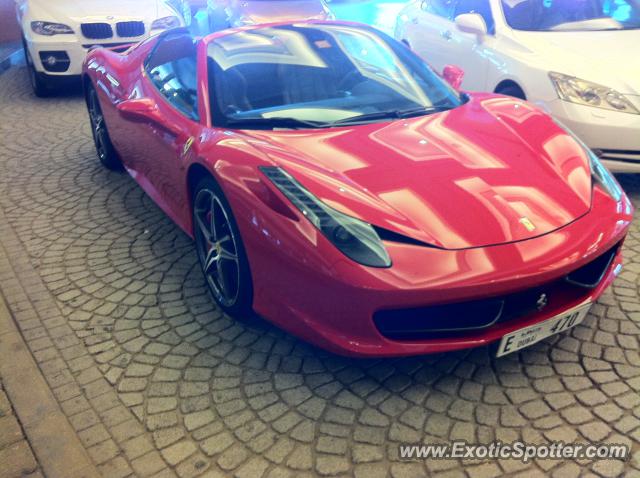 Ferrari 458 Italia spotted in Dubai, United Arab Emirates