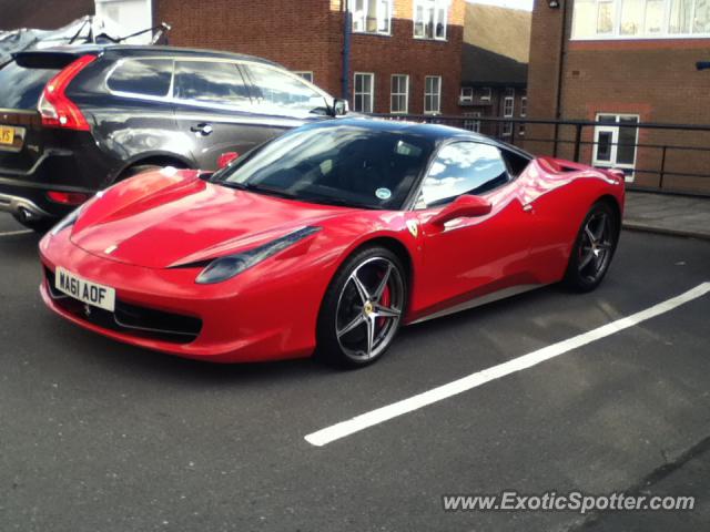 Ferrari 458 Italia spotted in Birmingham, United Kingdom