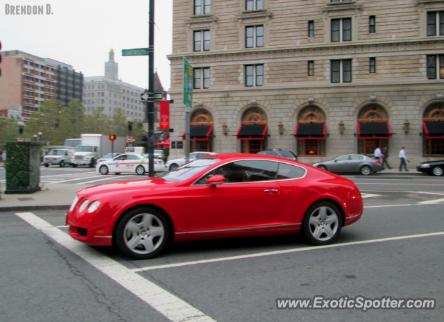 Bentley Continental spotted in Boston, Massachusetts