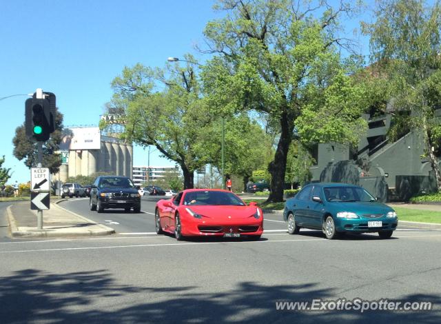 Ferrari 458 Italia spotted in Melbourne, Australia