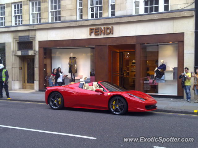 Ferrari 458 Italia spotted in London, United Kingdom