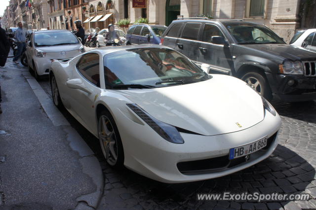 Ferrari 458 Italia spotted in Rome, Italy