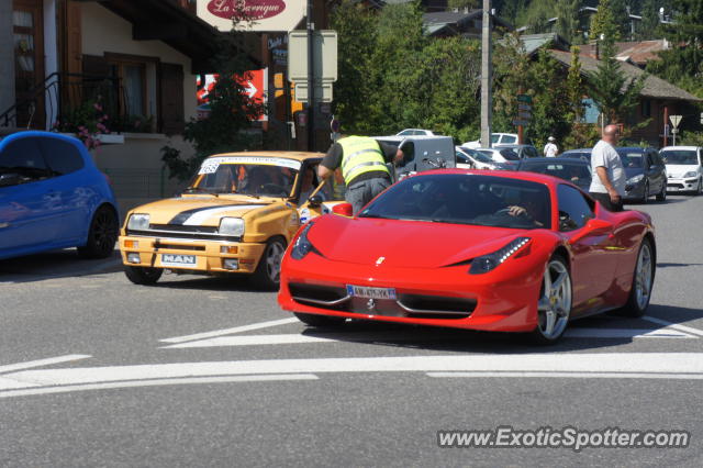 Ferrari 458 Italia spotted in Morzine, France