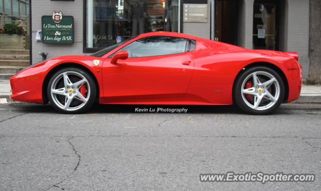 Ferrari 458 Italia spotted in Toronto, Canada