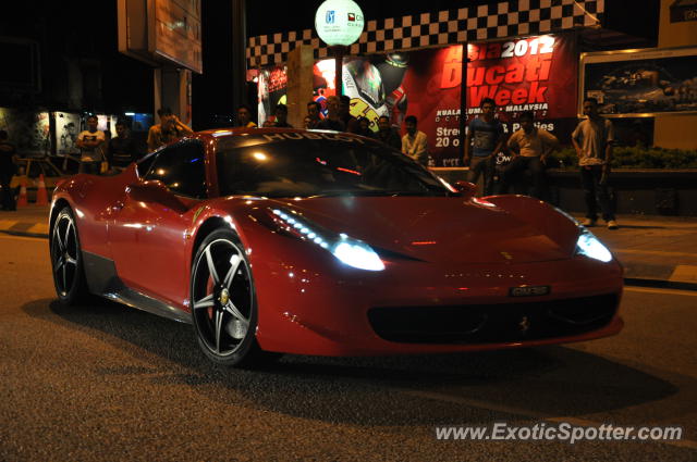 Ferrari 458 Italia spotted in KLCC Twin Tower, Malaysia