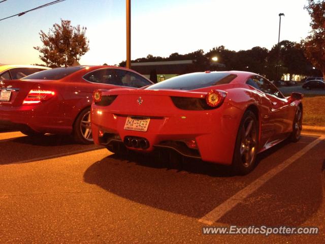 Ferrari 458 Italia spotted in Raleigh, North Carolina