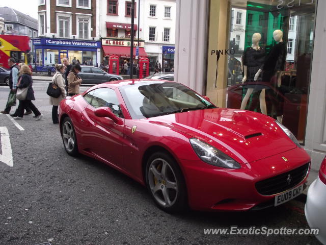 Ferrari California spotted in London, United Kingdom