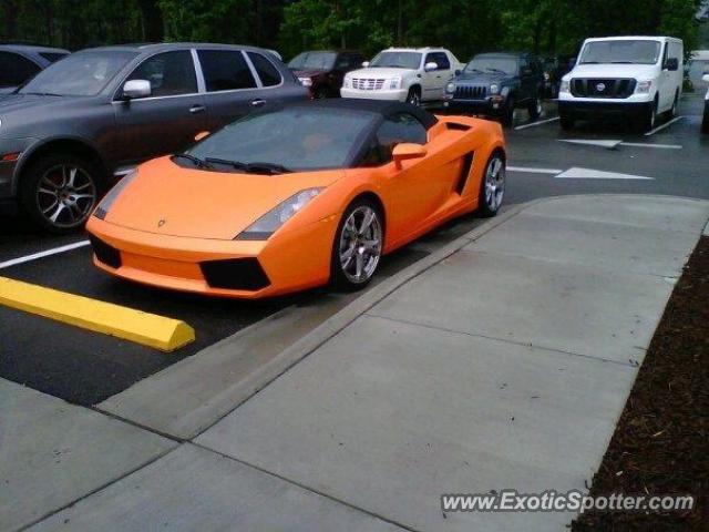 Lamborghini Gallardo spotted in Wake Forest, North Carolina
