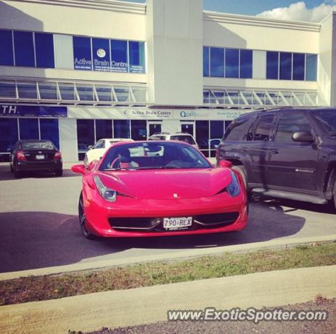 Ferrari 458 Italia spotted in Toronto, Ontario, Canada