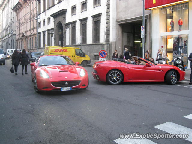 Ferrari California spotted in Milano, Italy