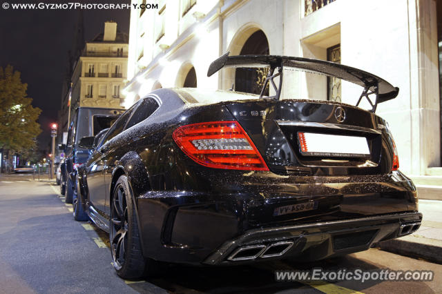 Mercedes C63 AMG spotted in Paris, France