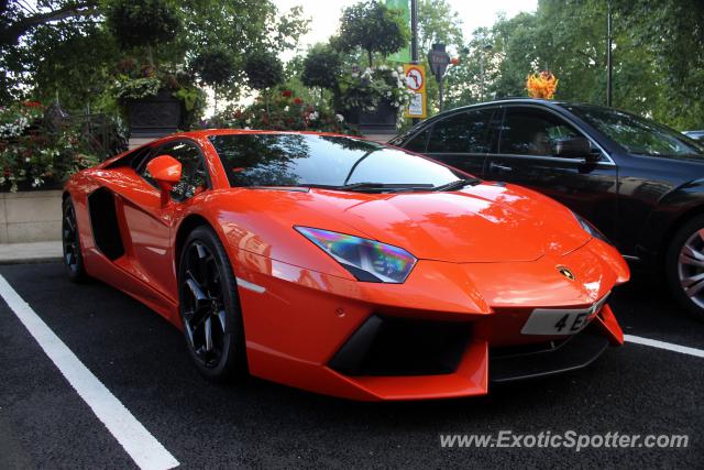 Lamborghini Aventador spotted in London, United Kingdom