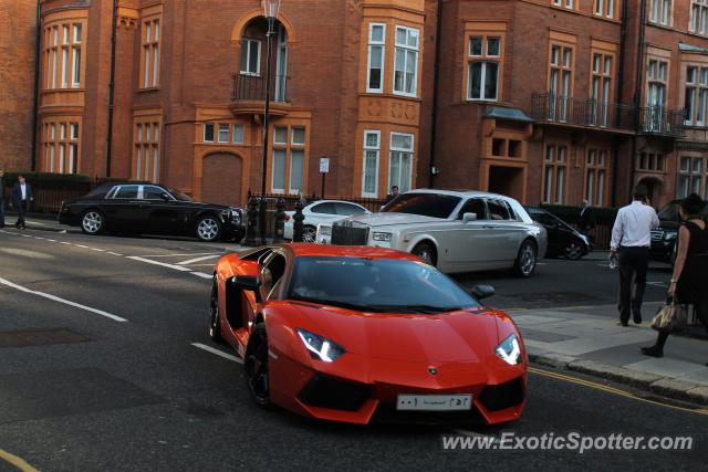 Lamborghini Aventador spotted in London, United Kingdom