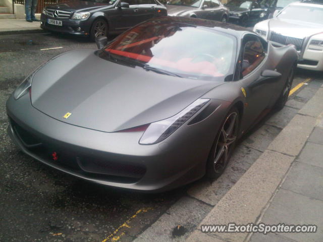 Ferrari 458 Italia spotted in London, United Kingdom