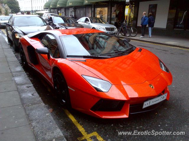 Lamborghini Aventador spotted in London, United Kingdom