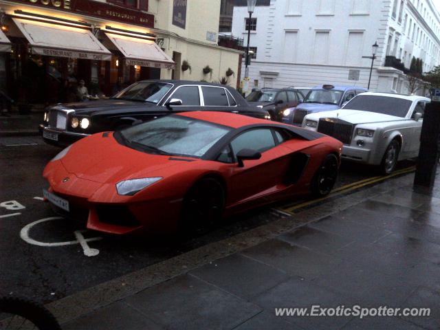 Lamborghini Aventador spotted in London, United Kingdom