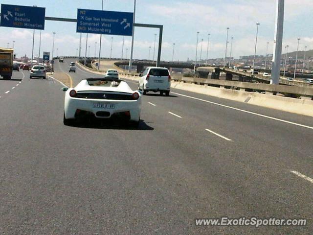 Ferrari 458 Italia spotted in Cape Town, South Africa