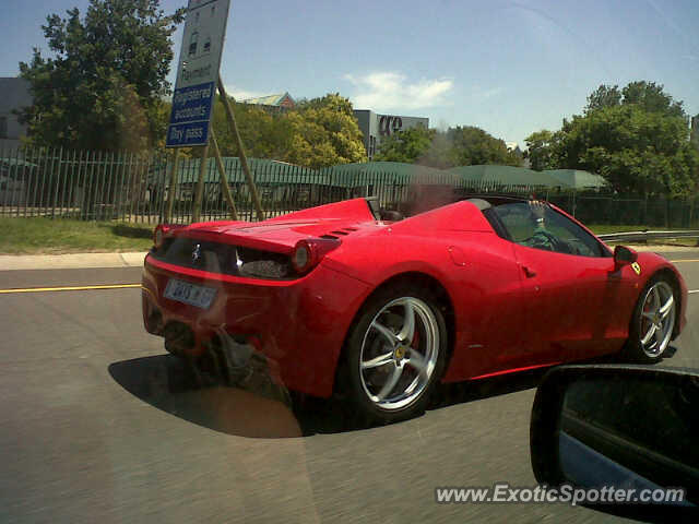 Ferrari 458 Italia spotted in Johannesburg, South Africa